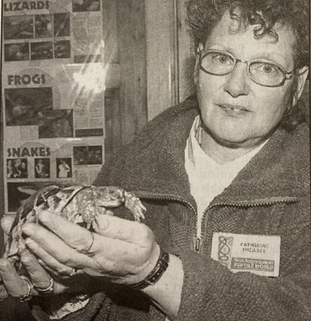 2001: A stowaway who slipped into the country hidden among a bunch of bananas is settling down to a new life on Skye.&nbsp;Catherine Shearer, who runs the attraction with her husband Alex, is pictured with&nbsp;a recent "immigrant" - a spur-thighed or Mediterranean tortoise.