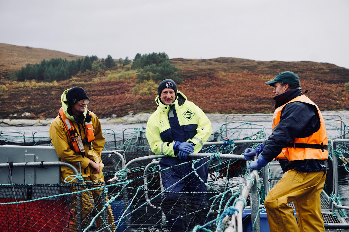 Tavish Scott on salmon farm web