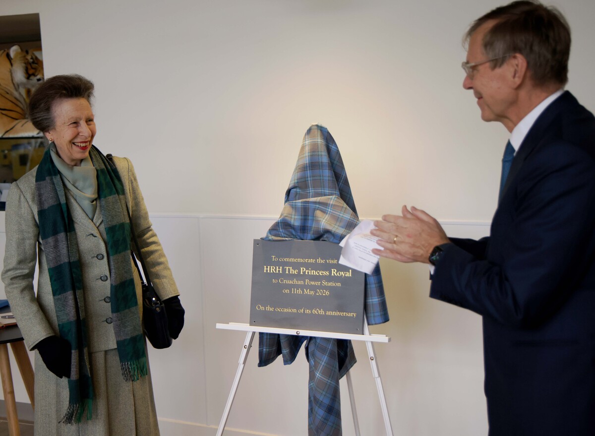 Princess Anne visits Cruachan Power Station
