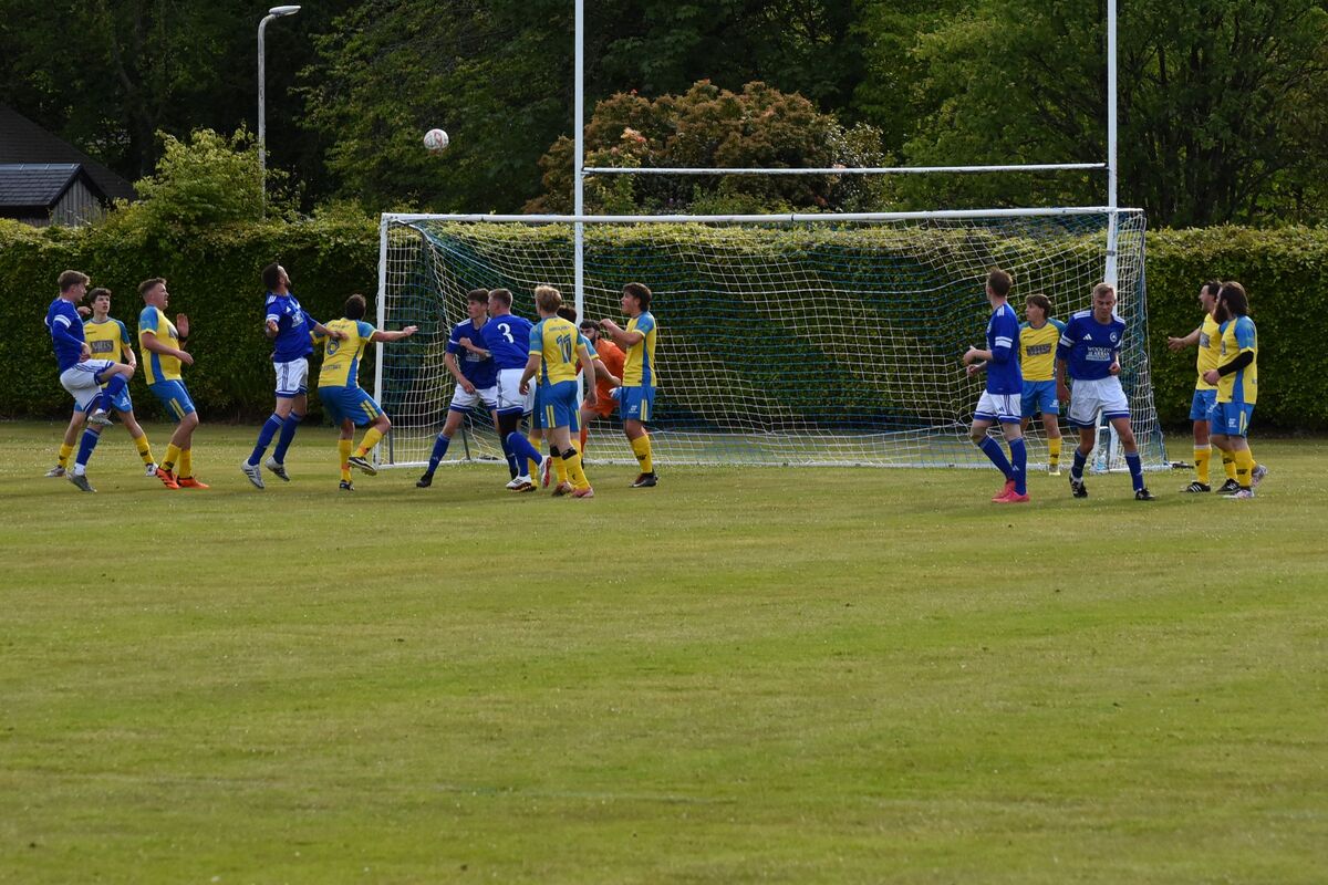 A tense moment for Southend as players tussle in the goalmouth. 