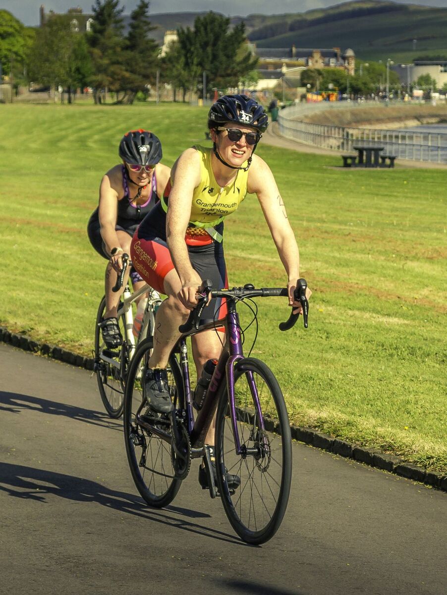 Jacqueline Redares leads the bike section on her way to victory in Sunday’s Kilkerran MOK Triathlon. Photograph: John Coffield. Jacqueline Redares leads the bike section on her way to victory in Sunday’s Kilkerran MOK Triathlon. Photograph: John Coffield.