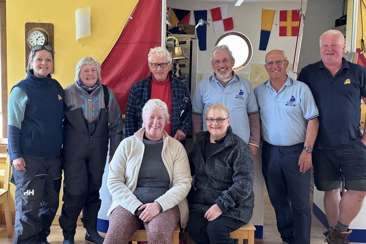 WEB NO F21 Lochaber Yacht Club Challenger Series Sue Cran Crombie Dorothy Bennett Duncan Greenhalgh Stephen Laycock Alan Gillman Robert Skinner Front Lynn Steward Zoe McPartlin