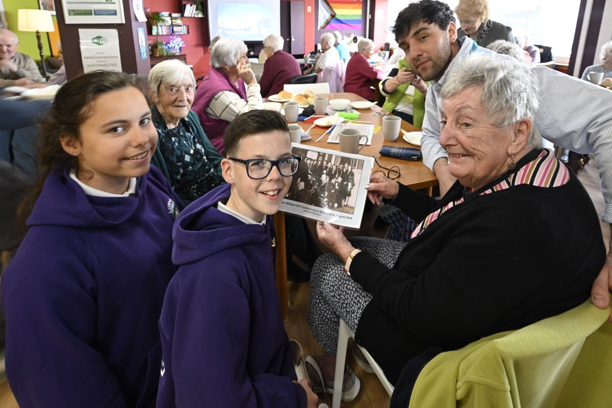 Lundavra pupils join Care Lochaber clients for a trip back in time