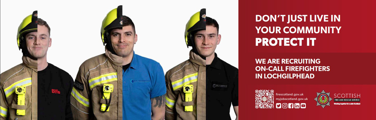 Lochgilphead Fire Station recruitment poster.