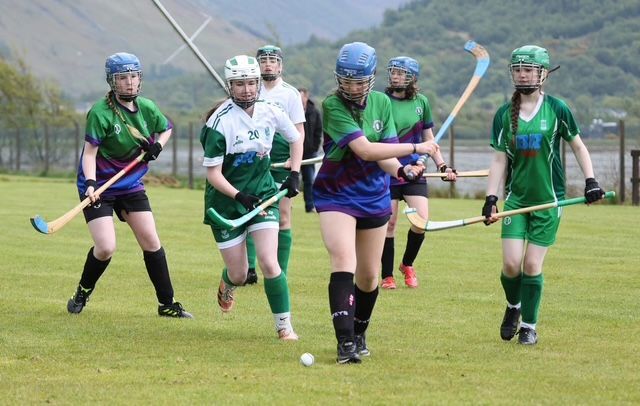 Defender, Connie Watts clears the ball. Photograph: Iain Cochrane Mac Rath.
