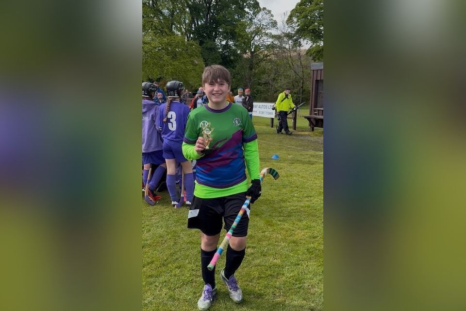 Mavis Helliwell, winner of the League A’s Save of the Day Trophy. Photograph: Iain Cochrane Mac Rath. 