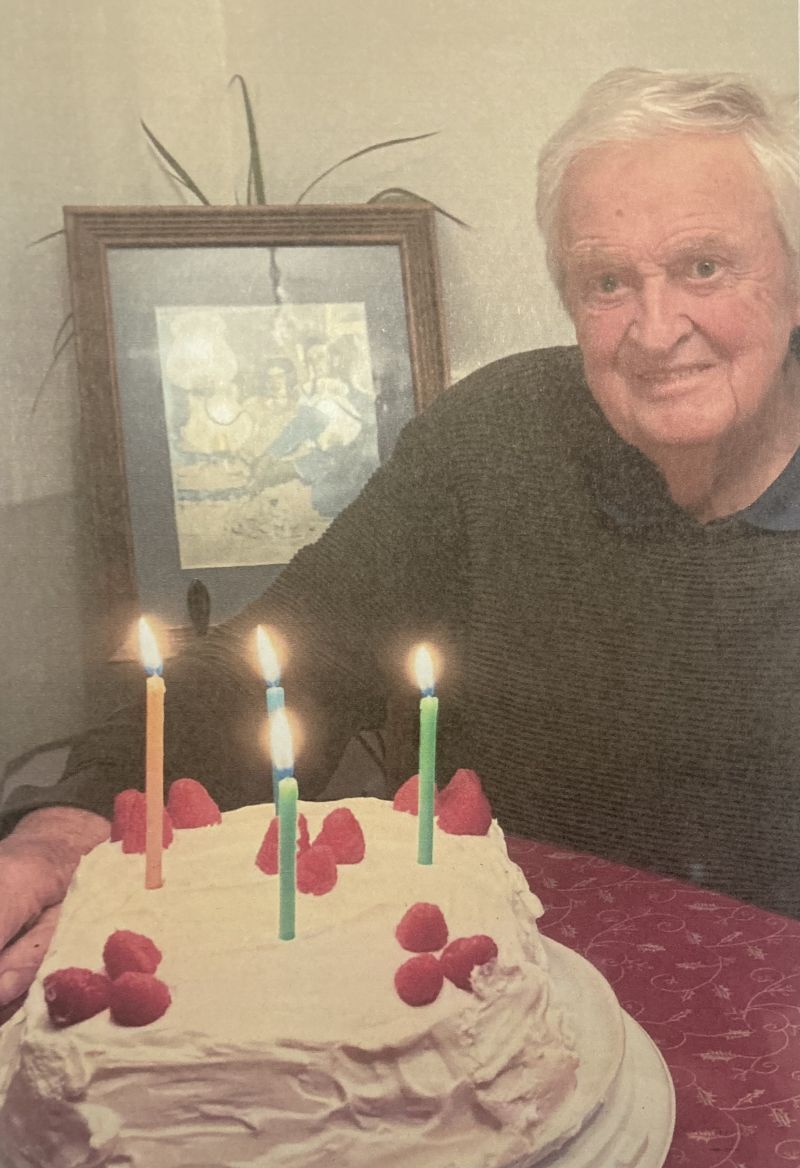 Tommy Moore on his 84th birthday.