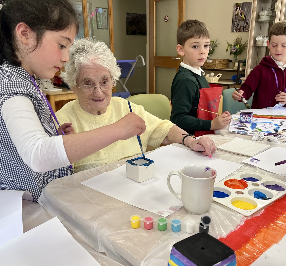 Youngsters pick up a paintbrush at MacIntosh centre