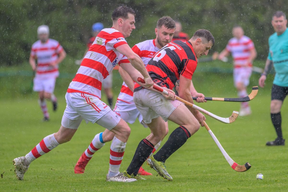 WEB NO F23 Shinty 26 Lochaber Barry MacDonald and Martin Johnstone Glenurquhart Fraser Heath PH
