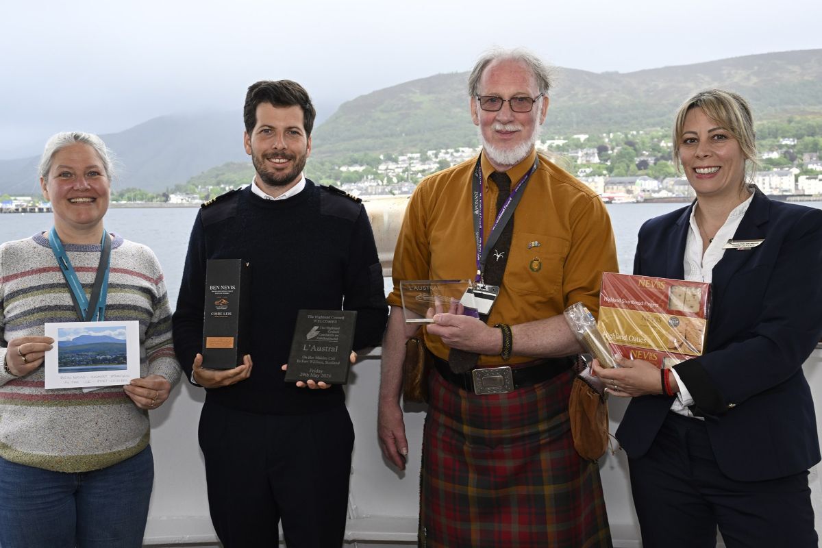 Fort William welcomes L'Austral for her maiden visit
