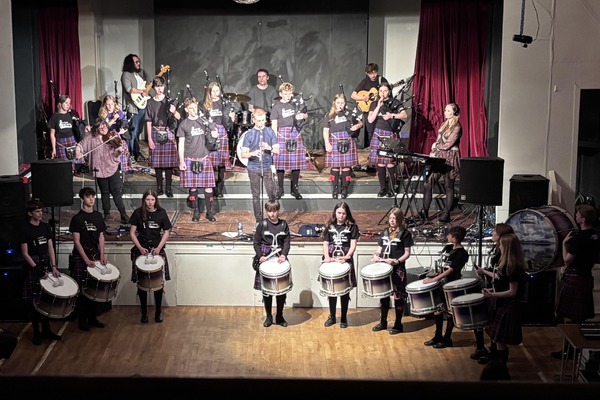 Arran Music School&rsquo;s competition band performed Glen Sannox with pipe tutor, Scott Figgins&rsquo; band, Eriska, on the final night. 