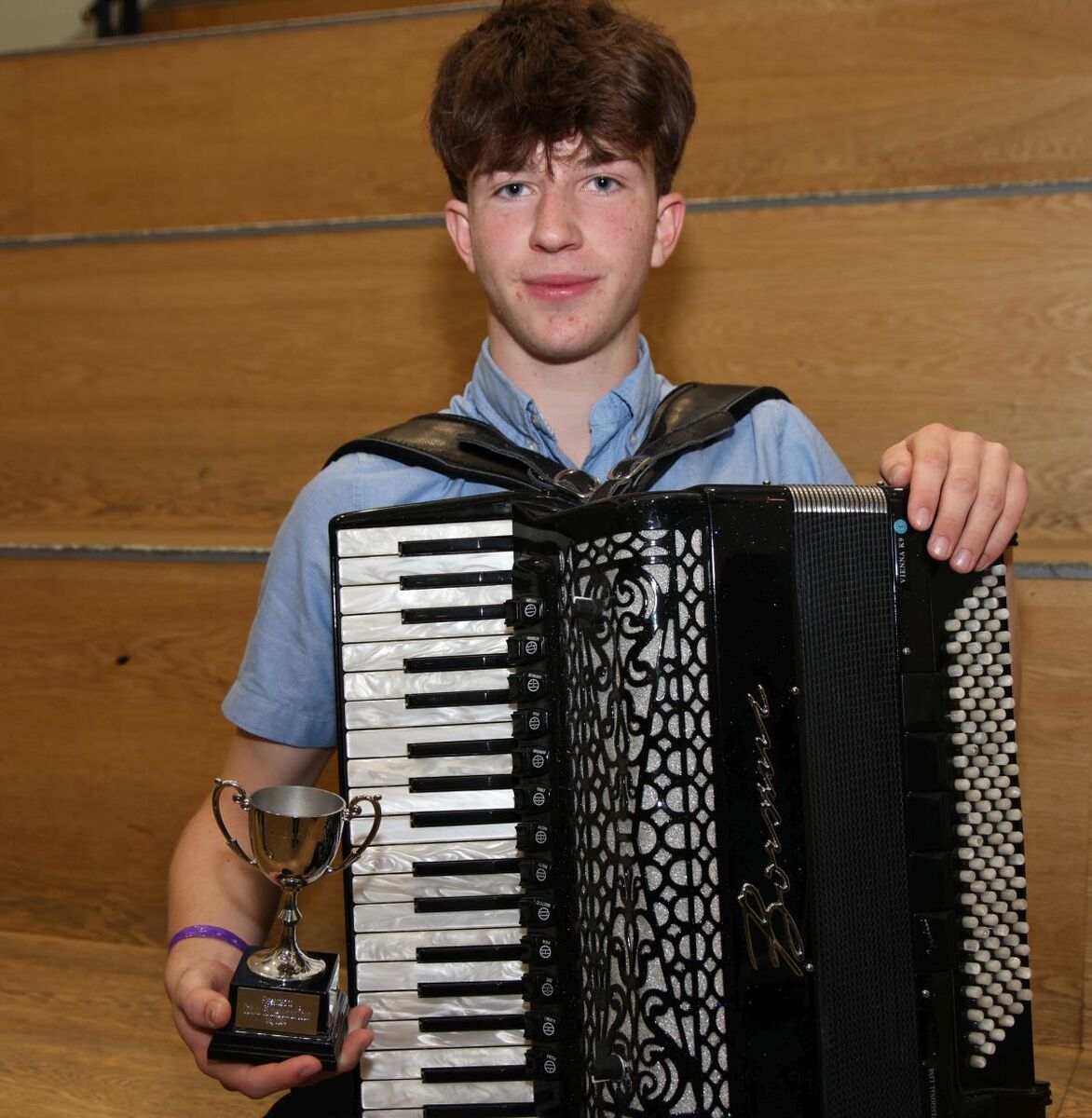 Finn MacKechnie winner of the Gaelic waltz competition. Photograph: Kevin McGlynn