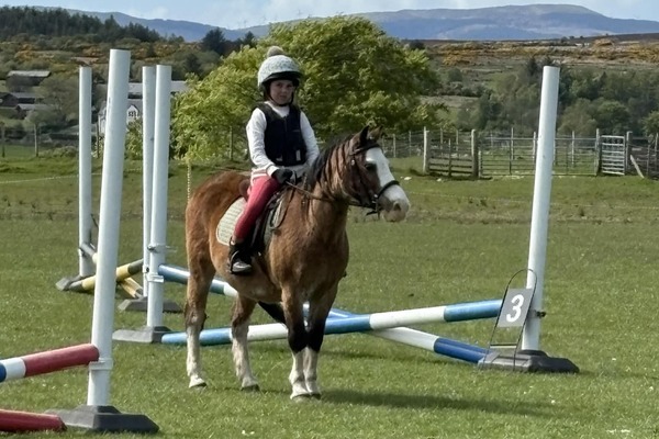 Arwen Gosman and Fred, ready to jump the course. Photograph: ARC.