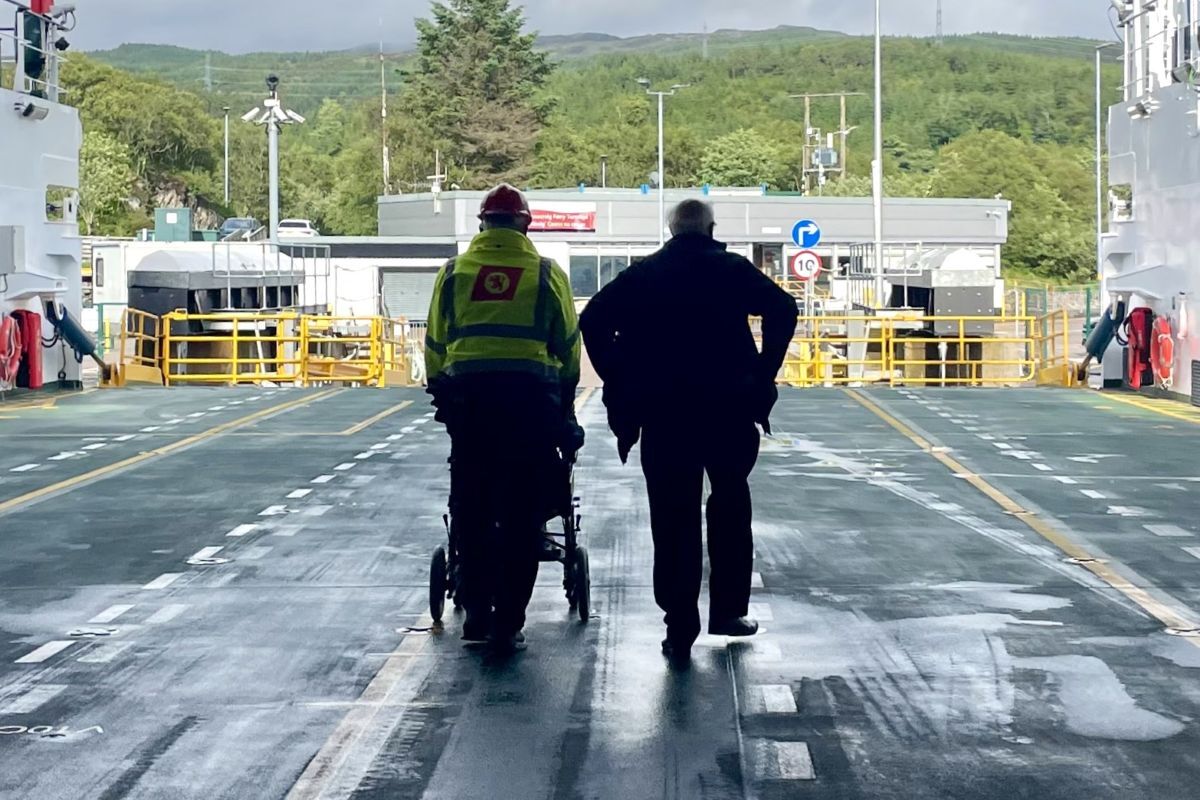 The assistance and care provided by the MV Isle of Islay crew helped make Hazel Gray's day at sea a memorable experience.