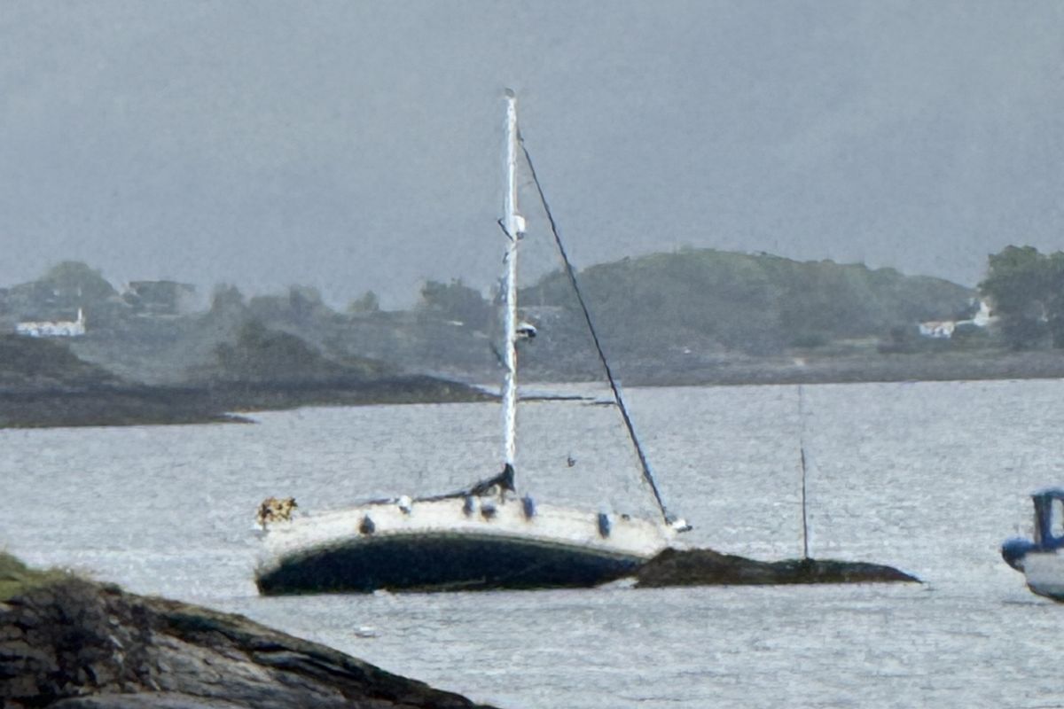 All hands on deck as yacht hits the rocks in Plockton Harbour