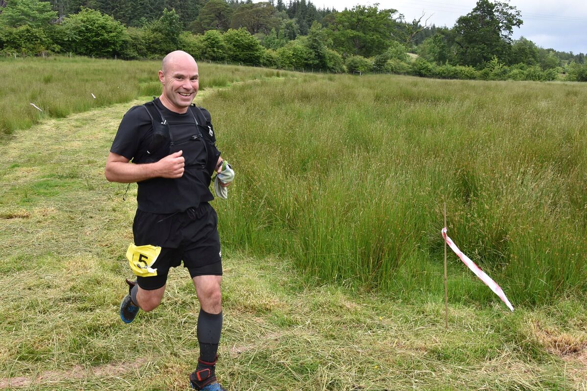 Arran Mountain Rescue Team doctor, Tristan Hamade, was encouraged by his colleagues who marshalled the checkpoints throughout the race. Arran Mountain Rescue Team doctor, Tristan Hamade, was encouraged by his colleagues who marshalled the checkpoints throughout the race.