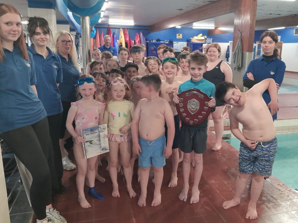 Oban Lifesaving Club members and volunteers after their annual sponsored swim. Photograph: Oban Lifesaving Club