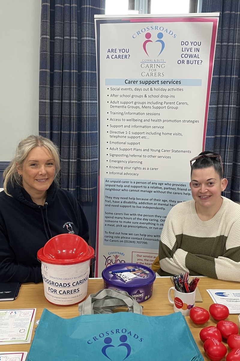 Crossroads, caring for carers, was able to give out information on what they do and what help is available in the community. Photograph: Kirstie Reid