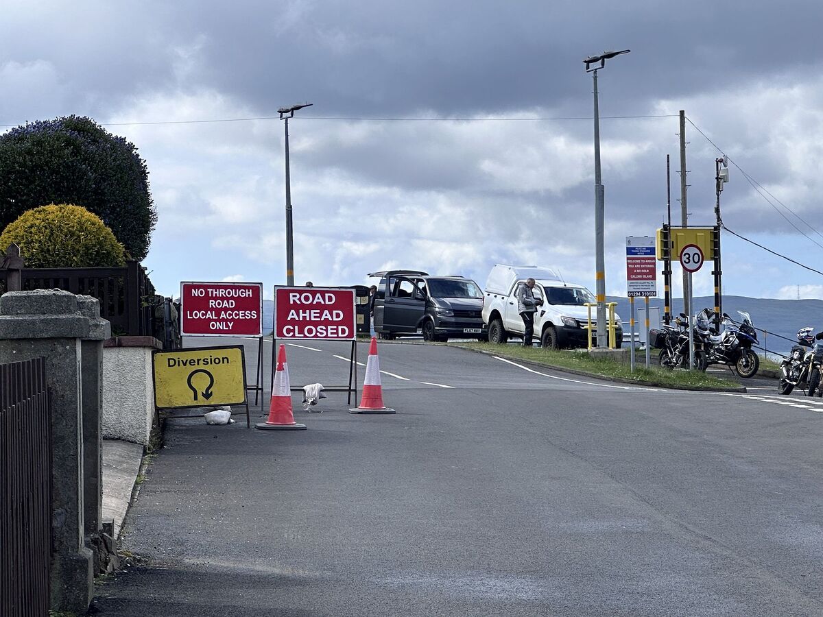 Arran residents in the north of the island have expressed concern that roadwork signs are chasing away customers during the busy holiday season. Photograph: Hazel Cranstoun. 