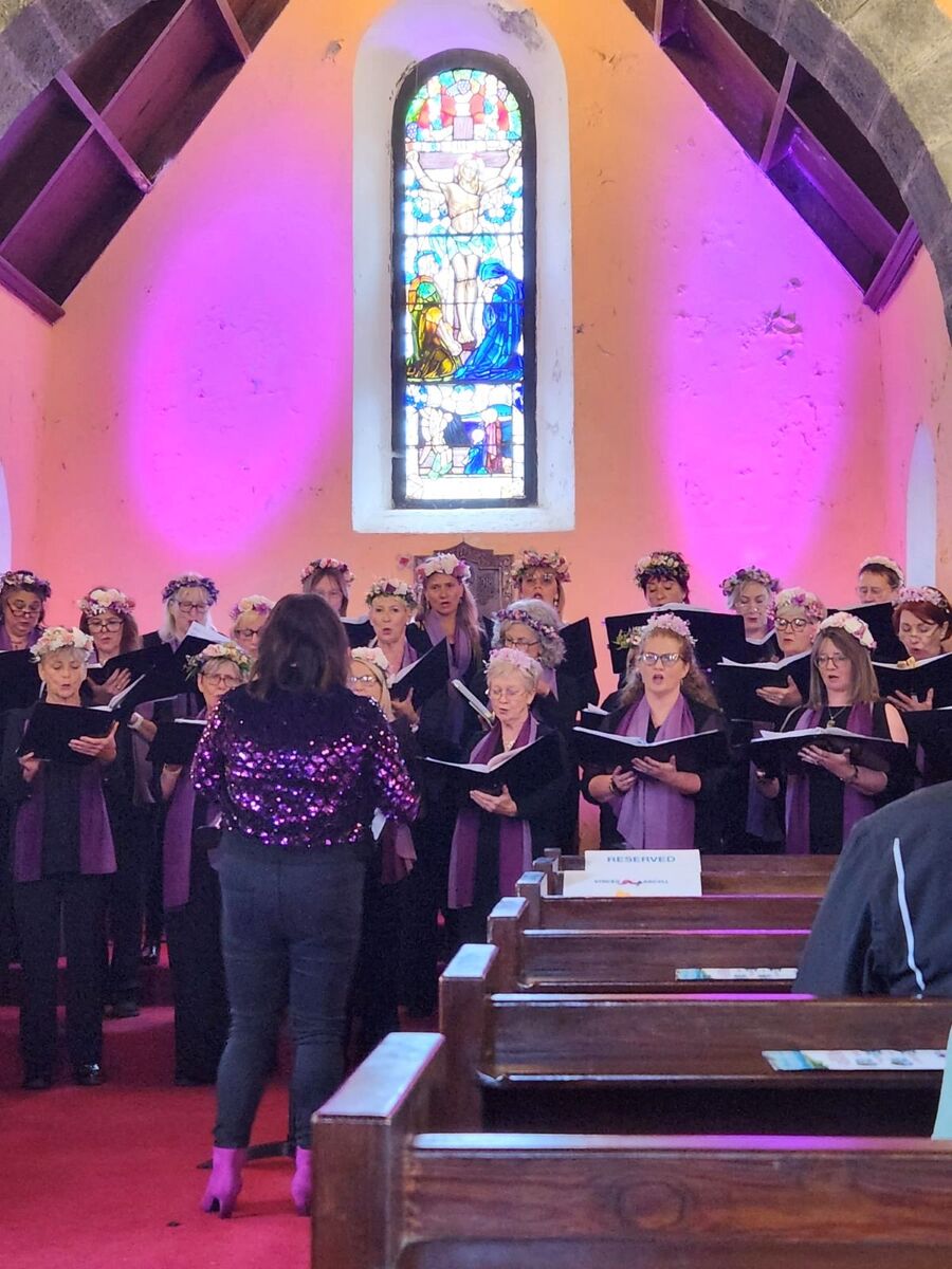 Voices of Argyll performed in the island’s church.