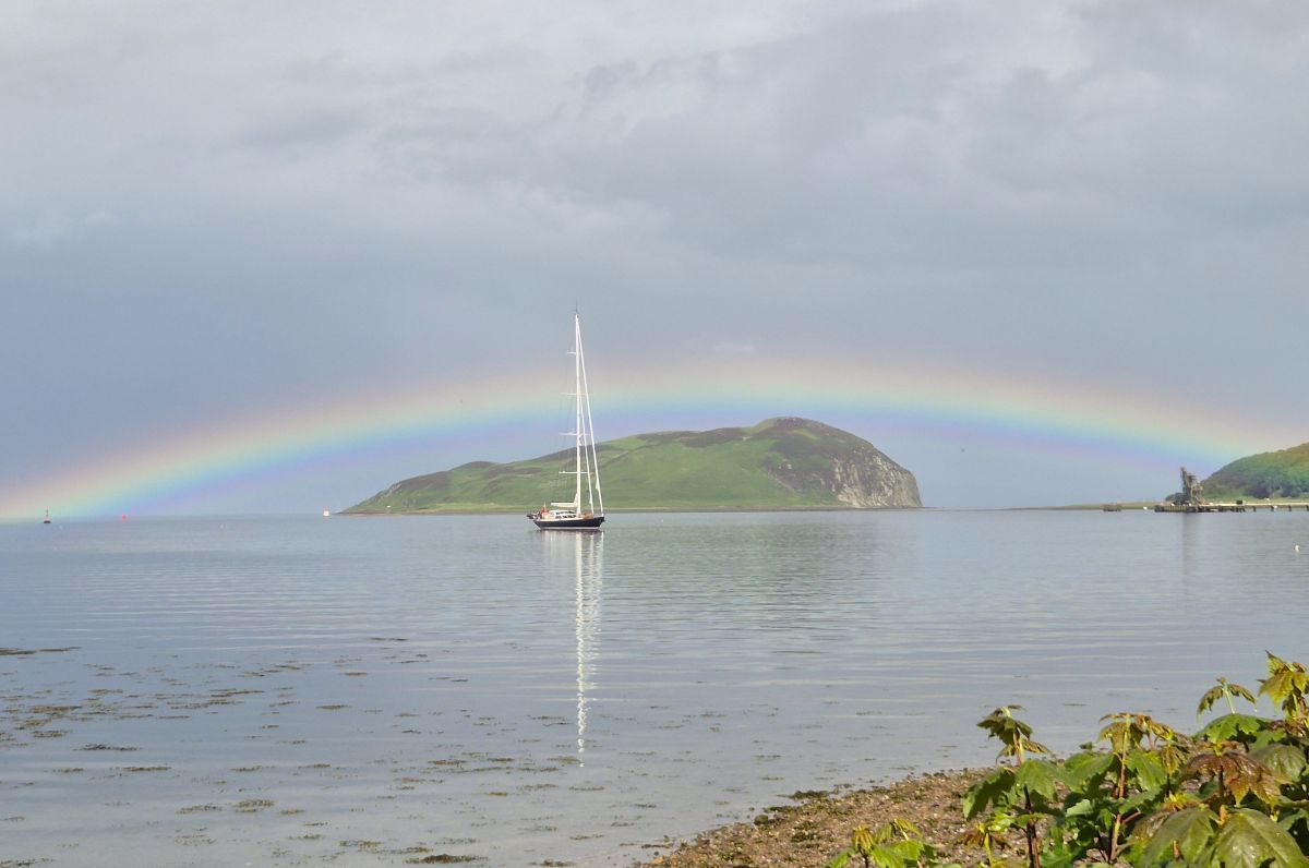 Photograph of the Week: Emma McAuley from Dublin captured this stunning shot of a rainbow over Davaar on Monday June 8 while visiting a friend’s home on Kilkerran Road.