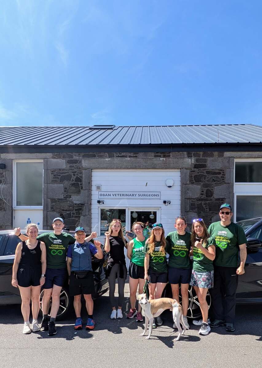 Finishing line back at Oban Vets. Photograph: Oban Vets