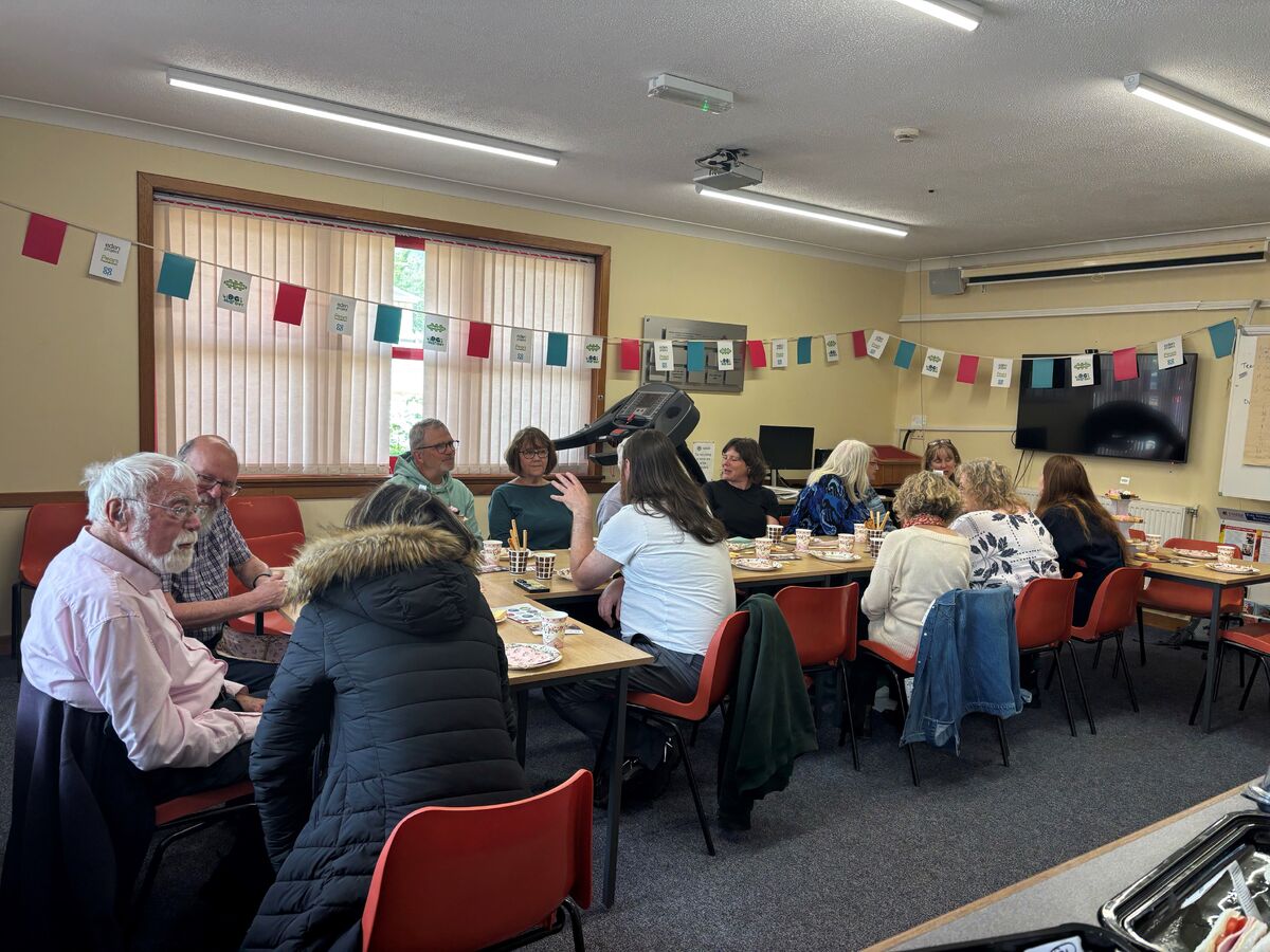 Participants enjoy tea, cake and conversation at the Arran Community and Voluntary Service’s afternoon tea. Photograph: Arran CVS. Participants enjoy tea, cake and conversation at the Arran Community and Voluntary Service’s afternoon tea. Photograph: Arran CVS.