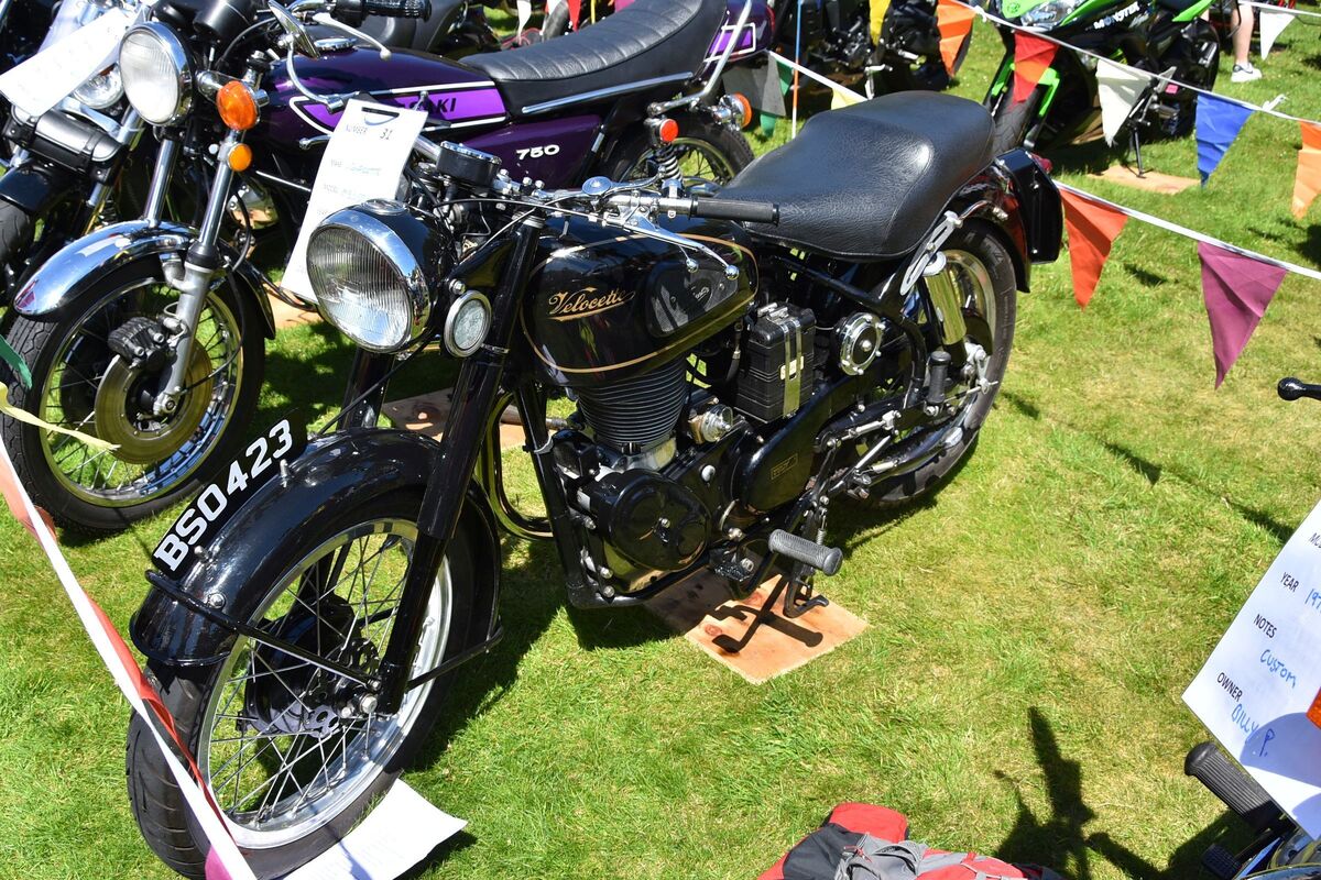 A nicely restored 1954 Velocette MSS500 owned by Tom Keir attracted a fair amount of attention.