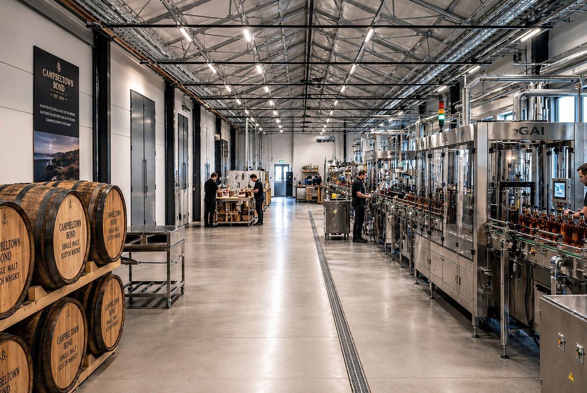 An artist’s impression of the planned bottling hall at the facility. 
