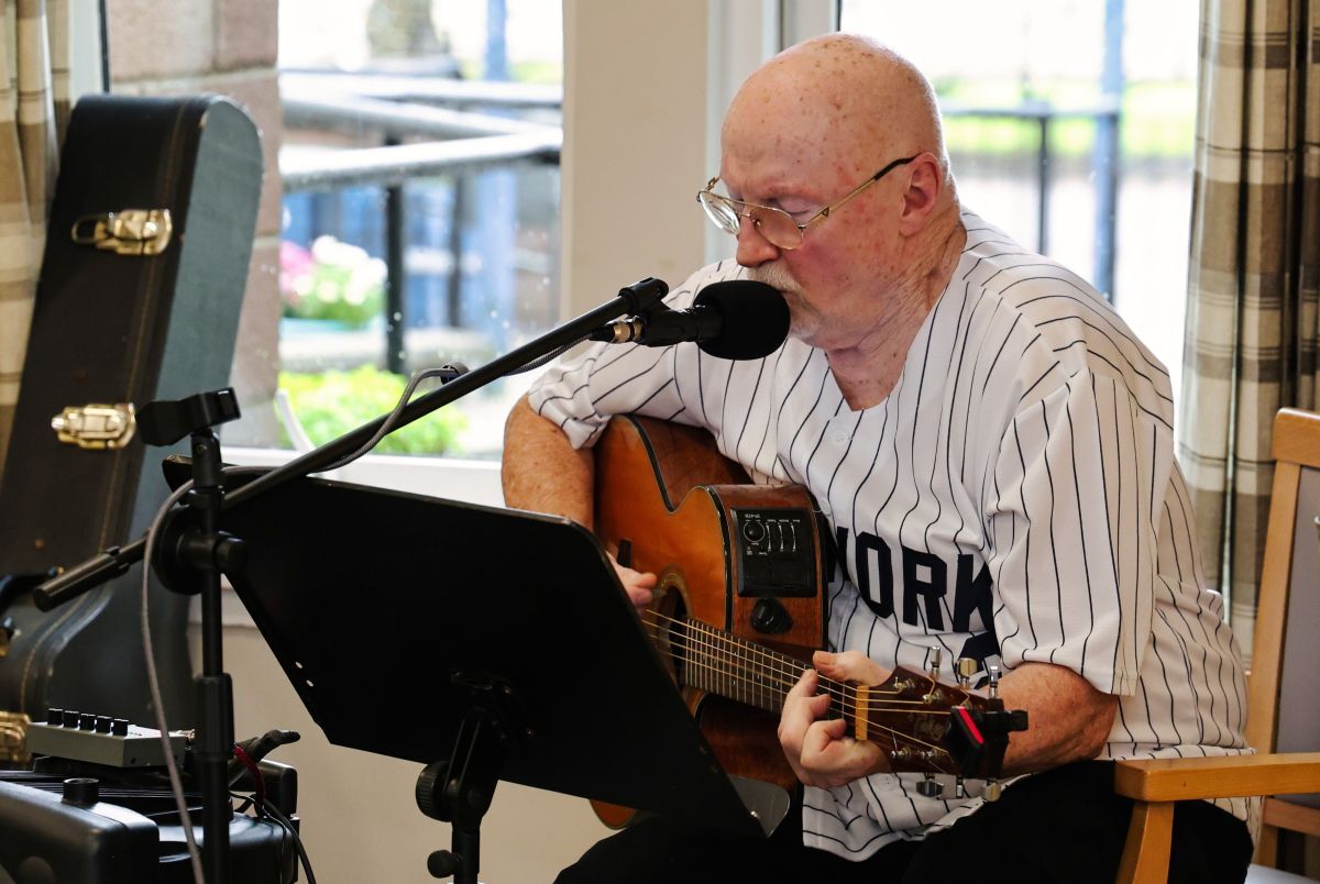 Terry Leahy provided the soundtrack for the open day. Terry Leahy provided the soundtrack for the open day.