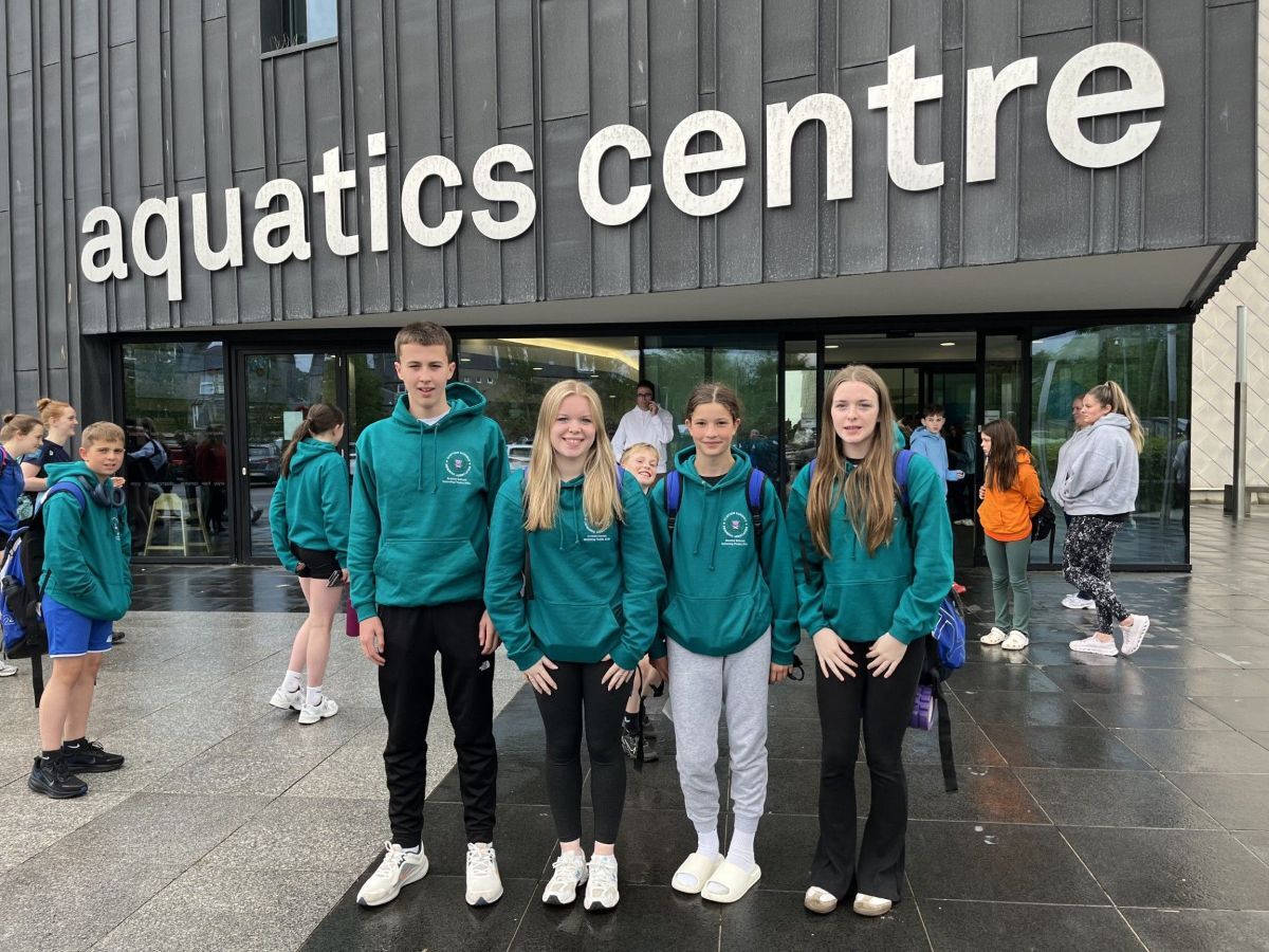 Campbeltown Grammar School swimmers, from left, Kyle McQuaker, Hannah Millar, Niamh McSporran and Niamh Quinn, who represented the school at the Scottish Schools National Finals in Aberdeen.