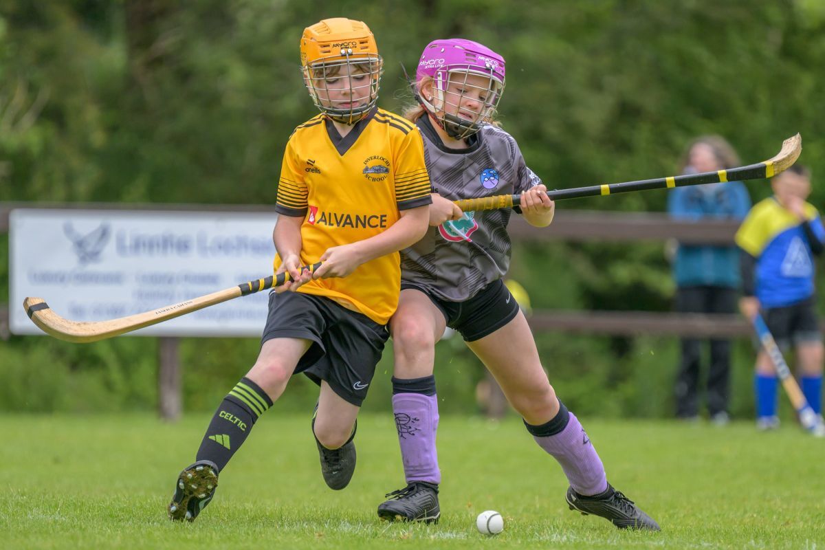 WEB NO F26 Kilmallie Juniors Primary Shinty Tournament Inverlochy v BSGL P67 PH