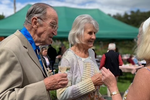 WEB NO F27 Plockton Horticultural Society 75th Bob Kennedy and wife Meryl WEB NO F27 Plockton Horticultural Society 75th Bob Kennedy and wife Meryl