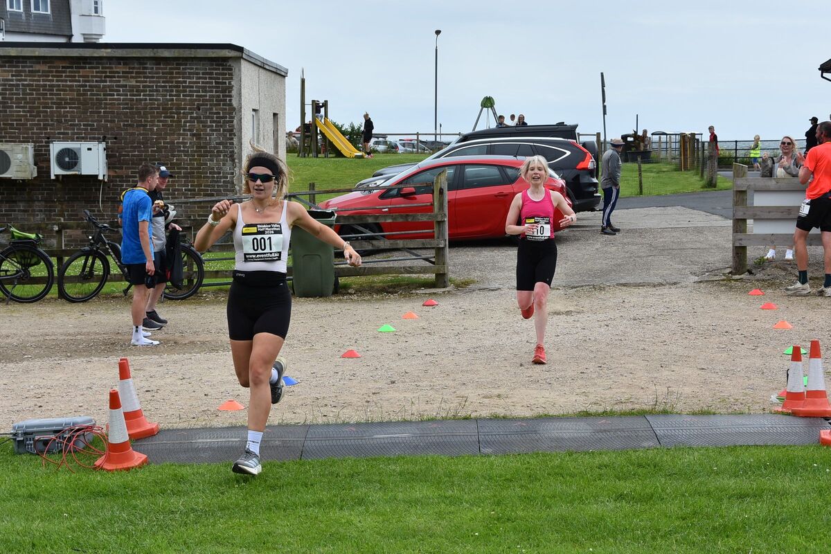 Elyse Aitken was the first local female over the finish line.