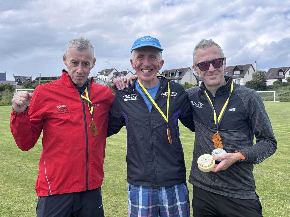 Chris Hunter, Alex Potter and Terence Coyle of Victoria Park City of Glasgow secured the prize for the first team of three to complete the race.