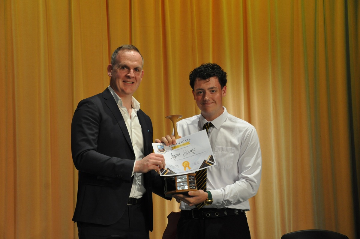 Logan Young received the Nicola McConnell Trophy for Contribution to the Music Department.