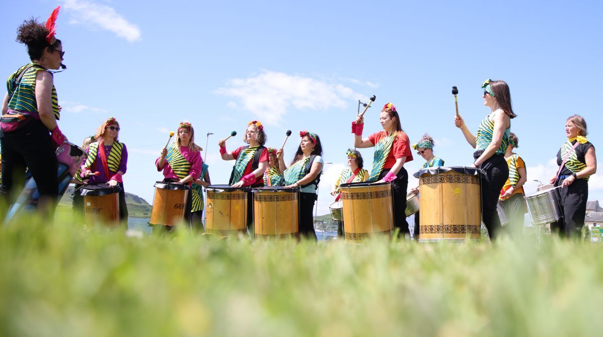 Obanda - bang that drum! Photograph: Kevin McGlynn Obanda - bang that drum! Photograph: Kevin McGlynn