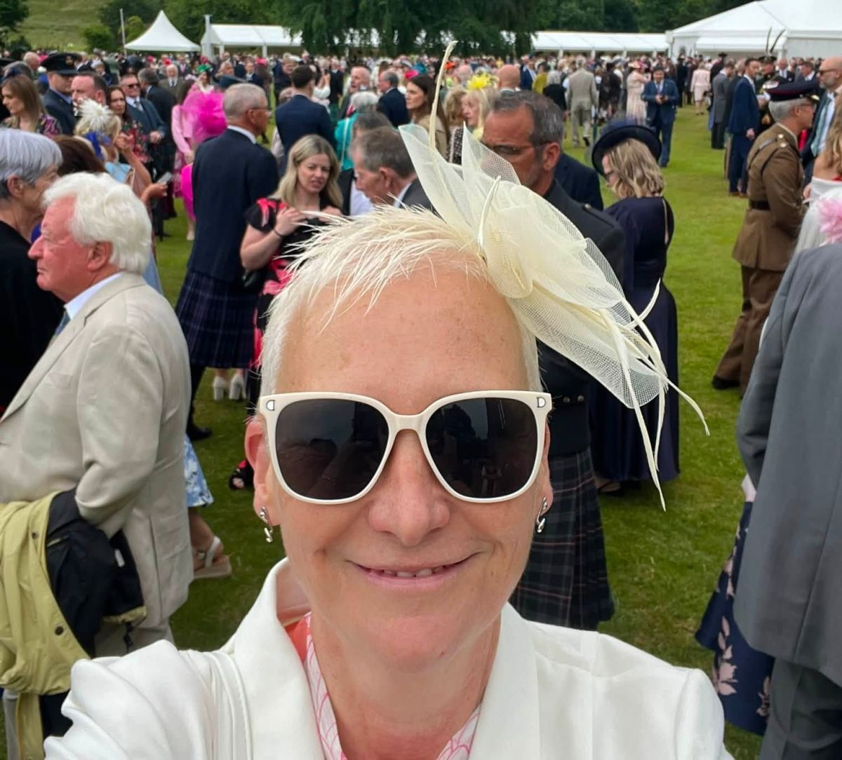 Louise Murphy at Holyrood Palace for the charities' garden party. Photograph; Louise Murphy