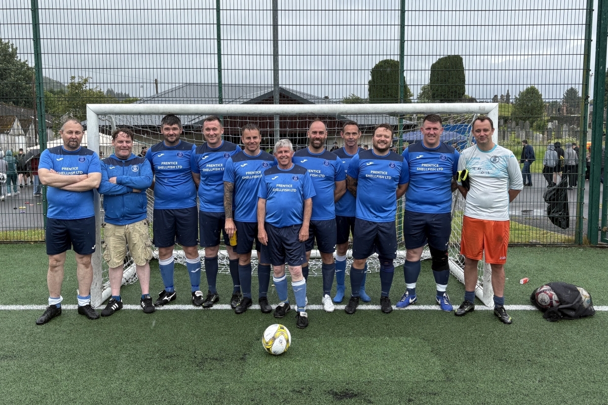 The KP/Bill team from Tarbert, who won the over 40s tournament in the Duncan TT MacDougall shield. Photograph: Bruce MacNab