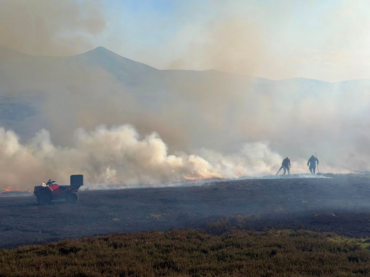 NO T27 Muirburn 02 Gamekeepers try to get on top of the blaze web