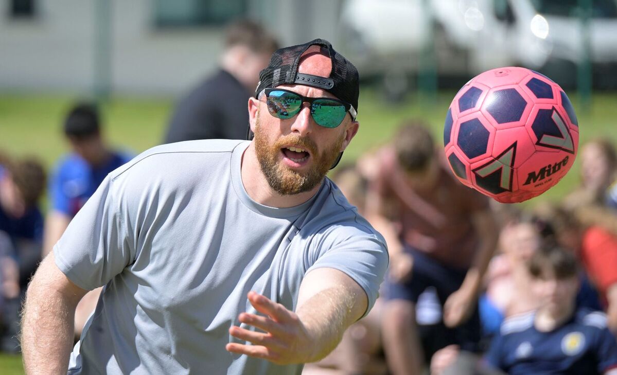 WEB NO F27 Lochaber High School Sports Day PE teacher Callum Vardy