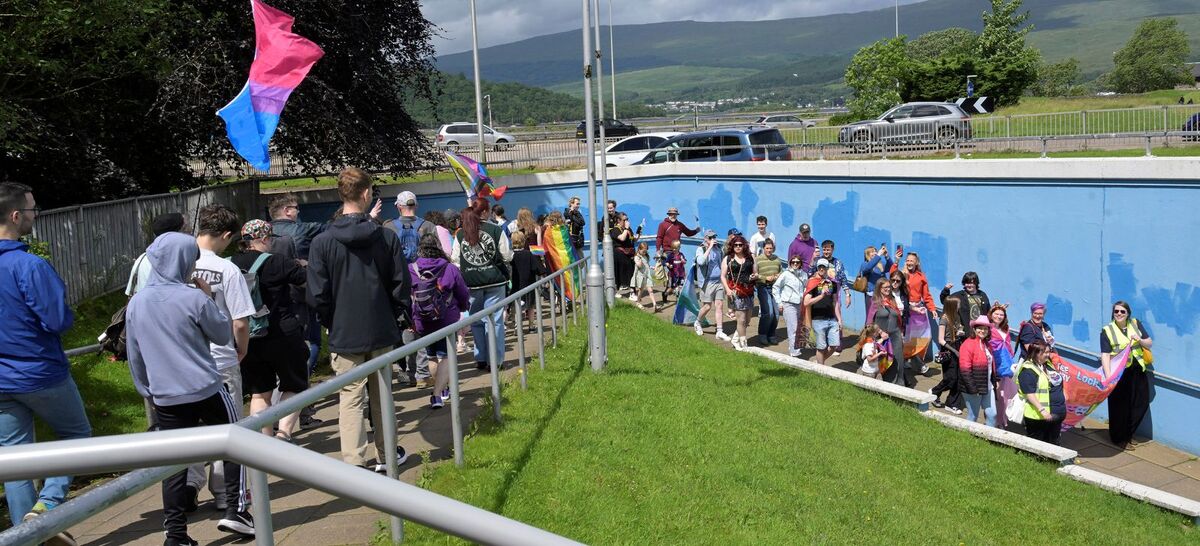 WEB NO F27 Lochaber Pride 26 heading down to the underpass IF