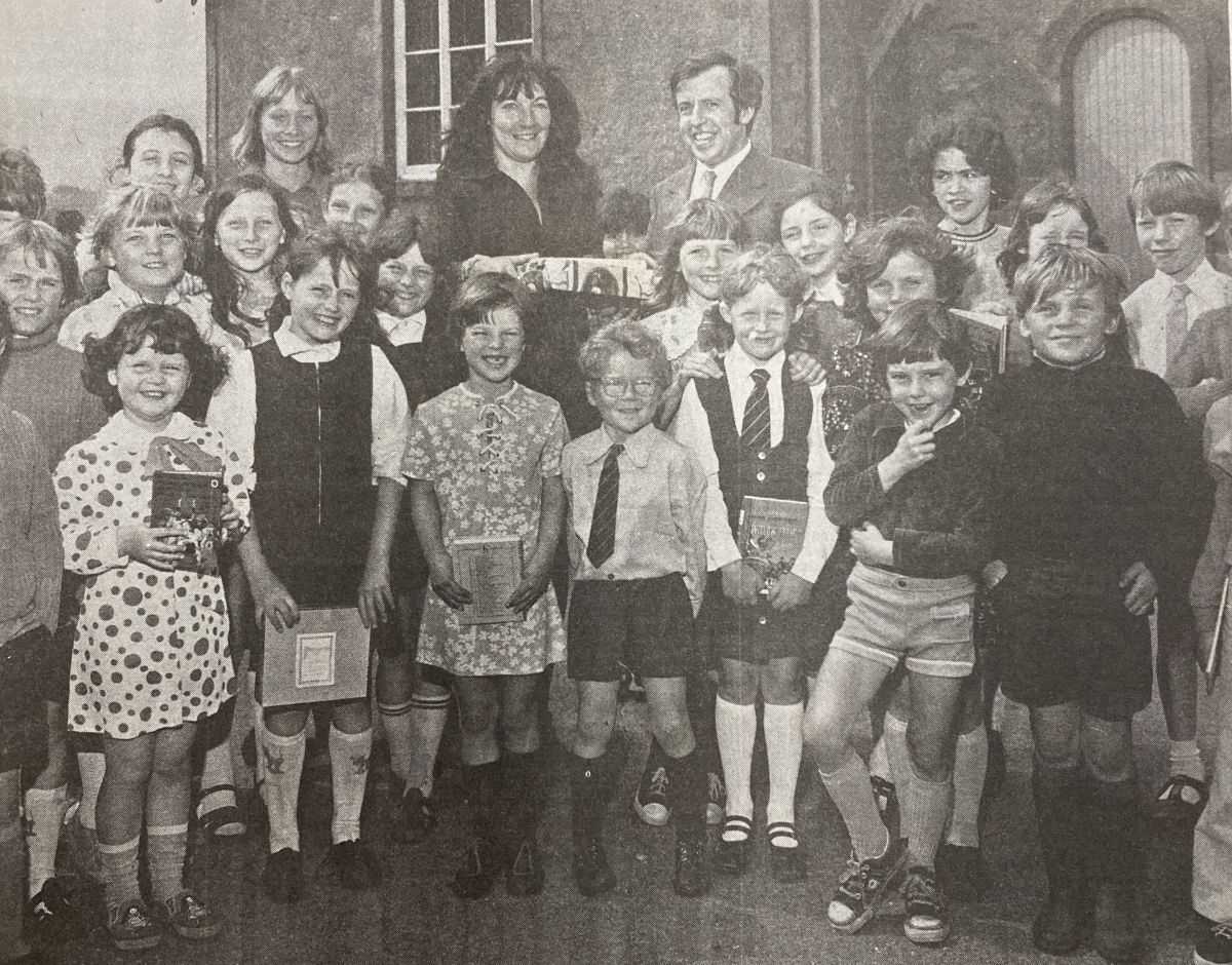 WEB NO F28 From our Files Kilmonivaig School Mrs J. Kennedy Mr George Gillespie