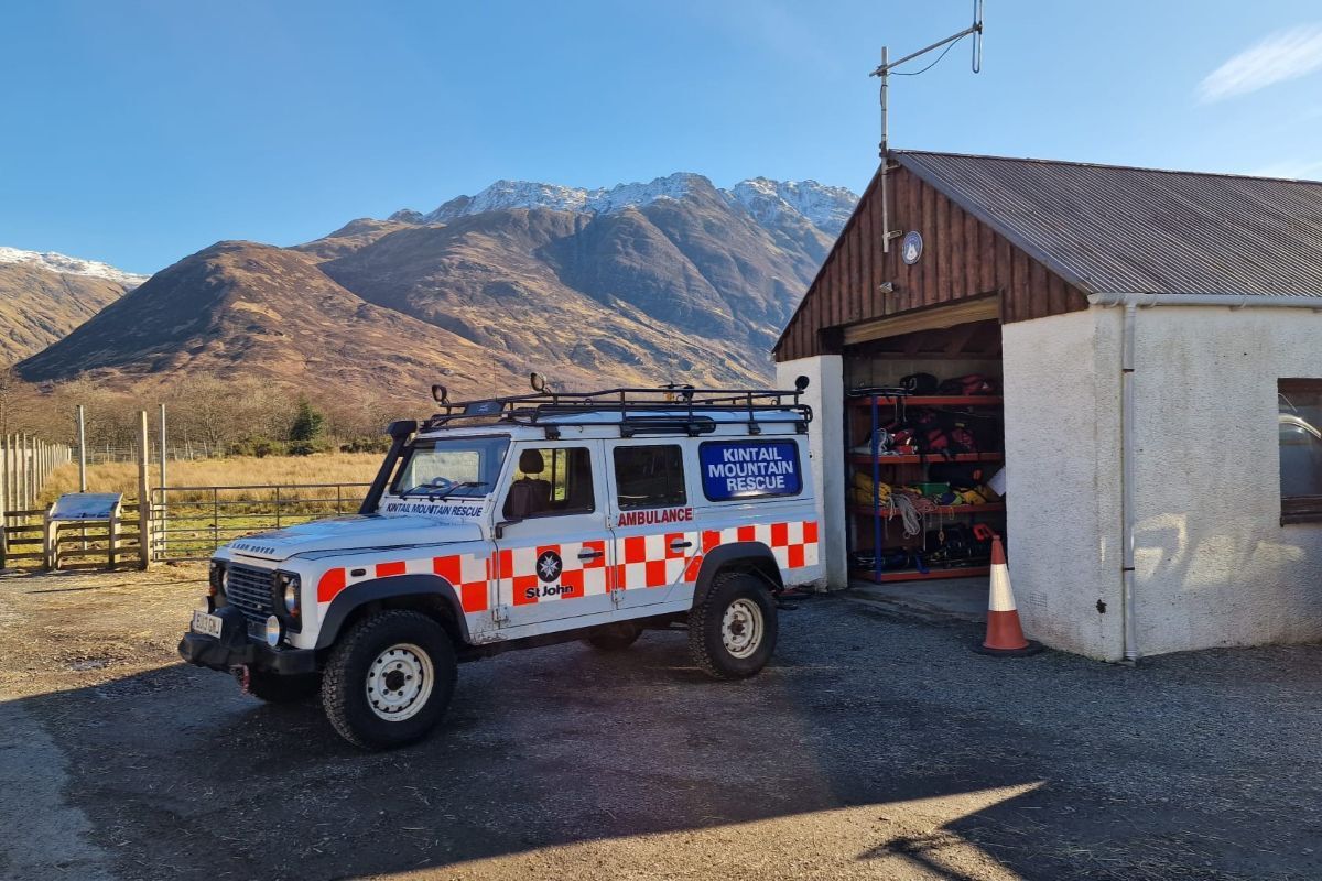 WEB NO F28 Kintail MRT Fundraiser 26 The Kintail mountain rescue base sits at the end of Gleann Lichd close to the foot of the Five Sisters range. Credit KMRT