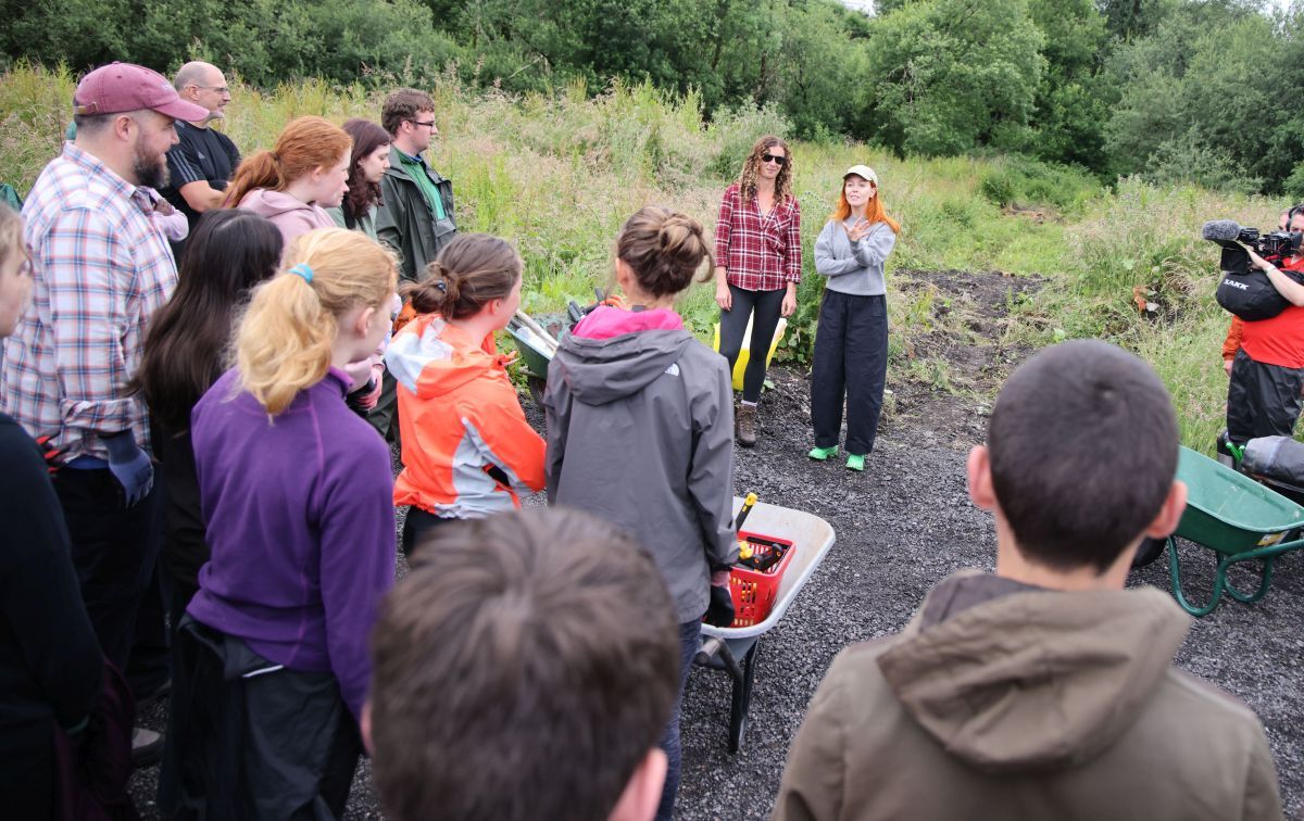 Clean up briefing with TV's Stacey Dooley. Photograph: Kevin McGlynn