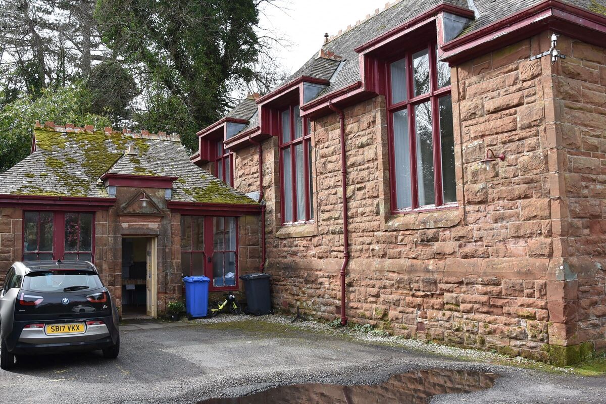 The detached B-listed parish hall to the rear of the main building. 