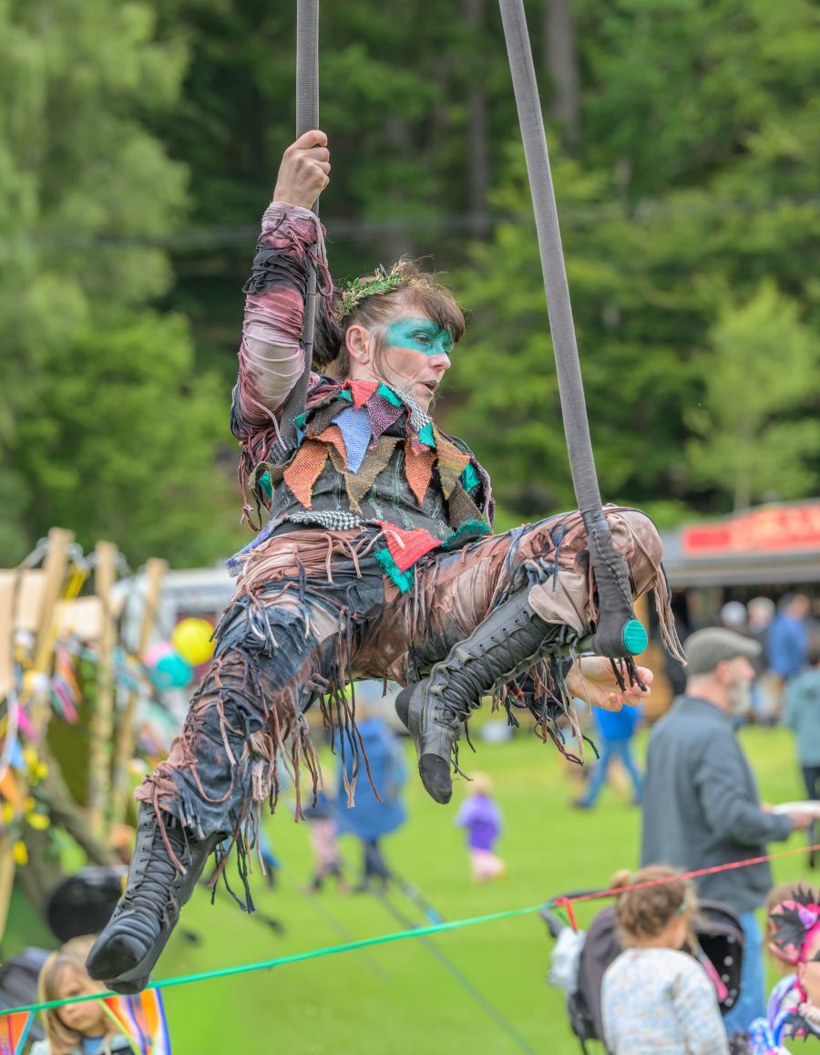 Skye Circus provided some aerial antics. Photograph: Phil Hughes.