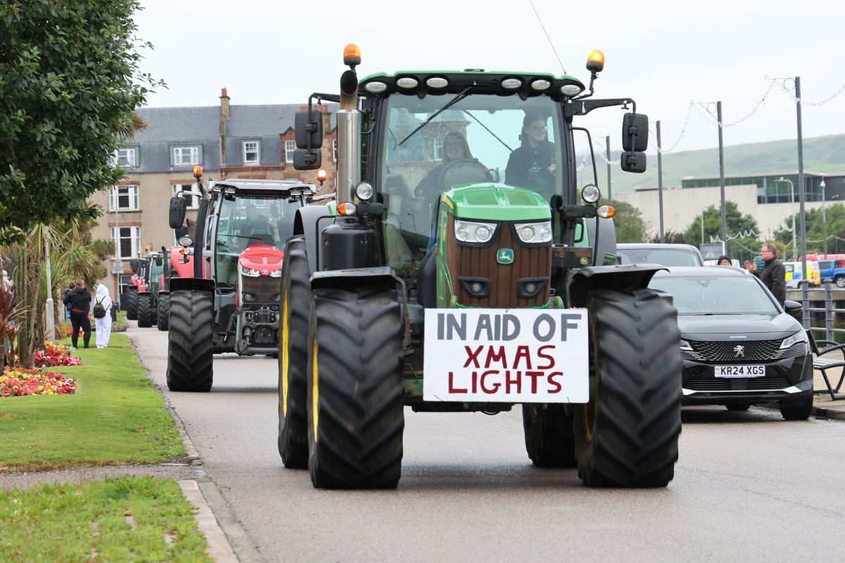 Tractors turn out in force to help keep Christmas lights shining
