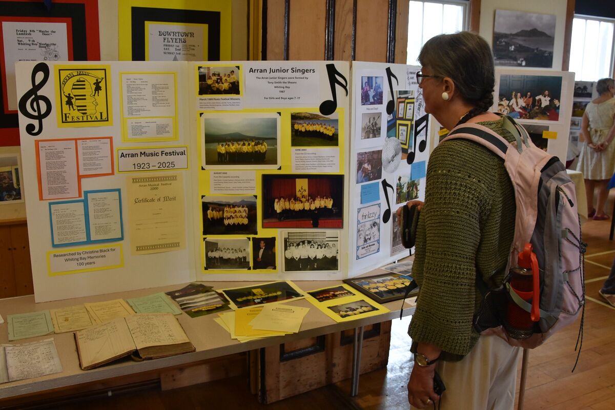 Original documents, programmes and photographs donated by Whiting Bay locals added to the presentations that covered most aspects of life in Whiting Bay over the last 100 years. 