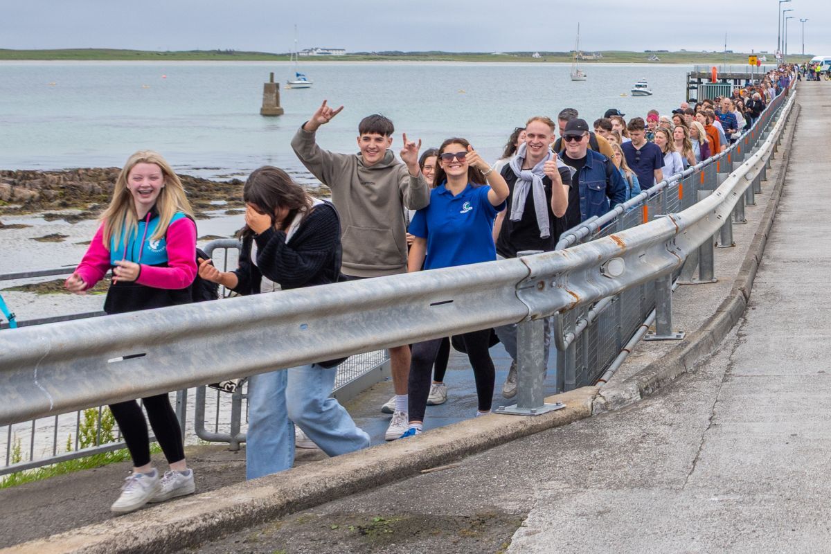 Revellers arrives on Tiree ready to party at TMF. Photograph: Kevin Kerr Revellers arrives on Tiree ready to party at TMF. Photograph: Kevin Kerr